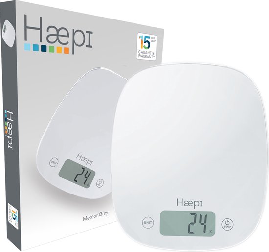Haepi Meteor Grey - Keukenweegschaal