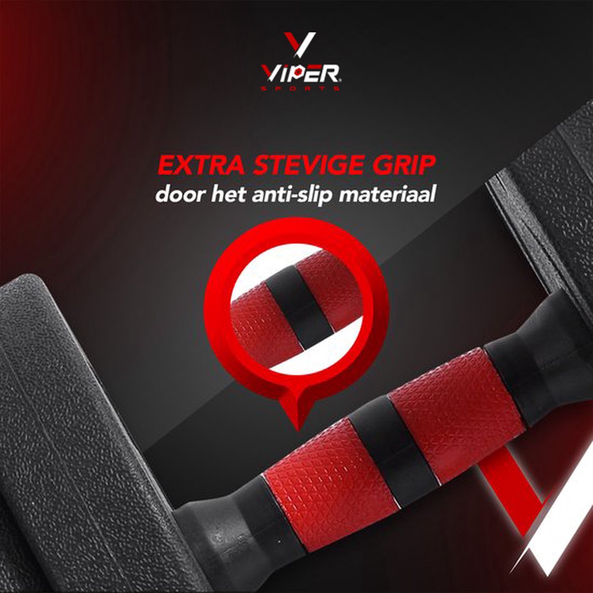 Verstelbare Dumbbell Set tot 40kg – Professionele 2-in-1 Halterset met gewichten- 2x20kg – Krachttraining – Fitness Halterstang – Dumbells - Viper Sports - Rood – foto 4