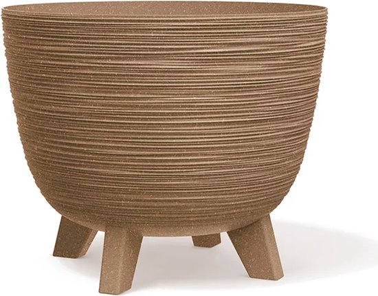 Prosperplast Furu Eco Wood-Naturo - Bloempot met pootjes / Plantenbak - UV-bestendig ⌀ 395mm