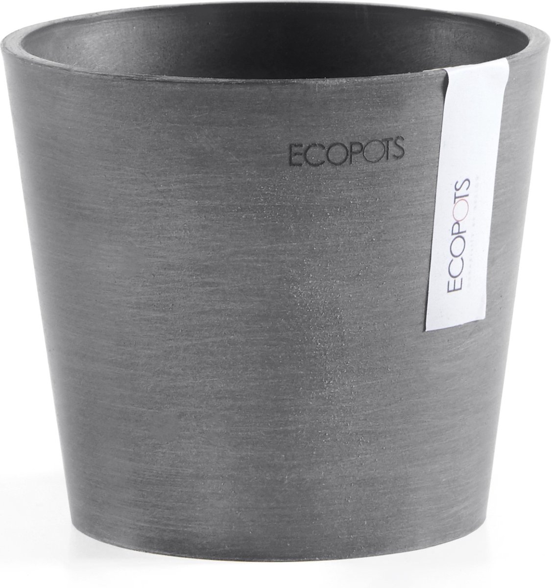 Ecopots Amsterdam 13 - Grey - Ø13 x H11,4 cm - Ronde grijze bloempot