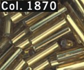 Kralensstaafjes 10 mm 3 kokers a 22 g kleur 1870 goudkleurig