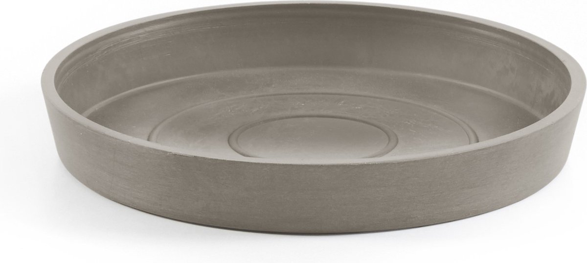 Ecopots Saucer Round - Taupe - Ø18 x H2,5 cm - Ronde taupe onderschotel met waterreservoir