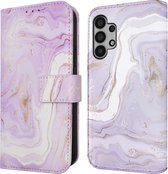 iMoshion Hoesje Geschikt voor Samsung Galaxy A32 (5G) Hoesje Met Pasjeshouder - iMoshion Design Bookcase smartphone - Paars / Purple Marble