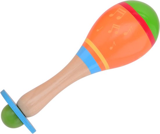 Houten Sambabal Oranje - Samba Bal Hout - Baby - Peuter - Speelgoed