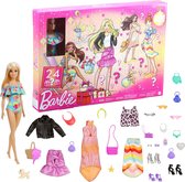 Calendrier de l'Avent Barbie 2022 avec poupée (blonde) et accessoires
