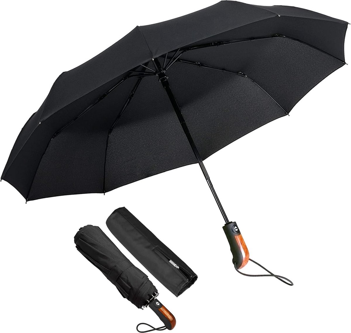 Winddichte Opvouwbare Paraplu Storm Automatische Parasol UV-bescherming Teflon Waterbestendige Zakelijke Paraplu - voor Zon en Regen - Draagbaar Reisparaplu — cadeau in Mode & Accessoires - foto 4