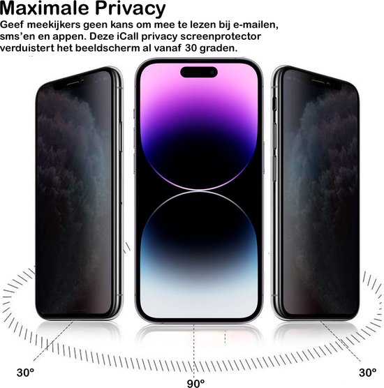 Étui avec porte-cartes adapté à iPhone 15 Pro Max - Protecteur d'écran de confidentialité FullGuard et protecteur d'écran d'objectif d'appareil photo - Back Cover SlideCase Or Rose