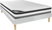 Ysmée Set bedbodem + matras van schuim met vormgeheugen - 28 cm dik - 160 x 200 cm - LOUBIO L 200 cm x H 30 cm x D 160 cm