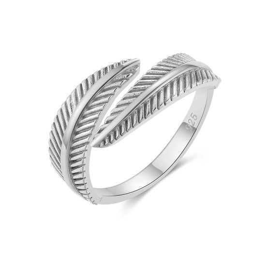 Twice As Nice Ring in zilver, 2 veren 48
