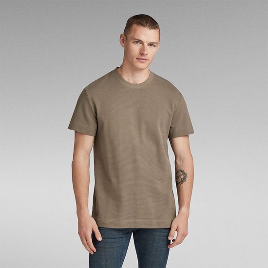 T-shirt G-star Essential Pique à manches courtes Marron XL Homme