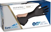 Voordeelverpakking handschoenen 3 x Eurogloves solid-nitrile poedervrij zwart - Small 100 stuks