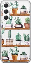 Leuke Telefoonhoesjes - Hoesje geschikt voor Samsung Galaxy A54 - Cactus - Soft case - TPU - Planten - Groen