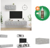 vidaXL Tv-meubelen 3 st spaanplaat betongrijs - Kast - Inclusief Houtreiniger en verfrisser