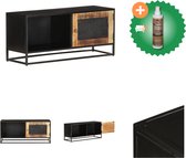vidaXL Tv-meubel 90x30x40 cm ruw mangohout - Kast - Inclusief Houtreiniger en verfrisser