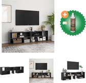 vidaXL Tv-meubel 149x30x52 cm spaanplaat grijs - Kast - Inclusief Houtreiniger en verfrisser