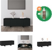 vidaXL Tv-meubel 120x30x40-5 cm spaanplaat zwart - Kast - Inclusief Houtreiniger en verfrisser