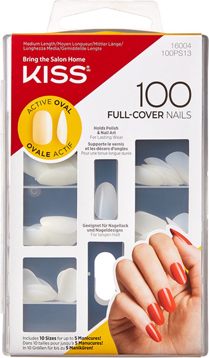 Kiss nagel&lijm active oval 100 st