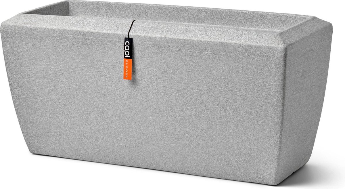 Capi Europe - Bloembak rechthoek Granite - 60x35x40 - Ivoor - Bloempot Voor binnen en buiten - Beschikbaar in XL formaten - Breukbestendig - 100% Recyclebaar - Levenslang garantie - NIVS8061