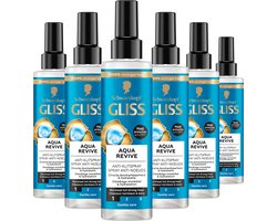 Gliss Aqua Revive Anti-Klit Spray - Haarverzorging - Haarspray - Hydraterend - 48u Hold - Beschadigd en Droog Haar - Voordeelverpakking - 6x 200ml