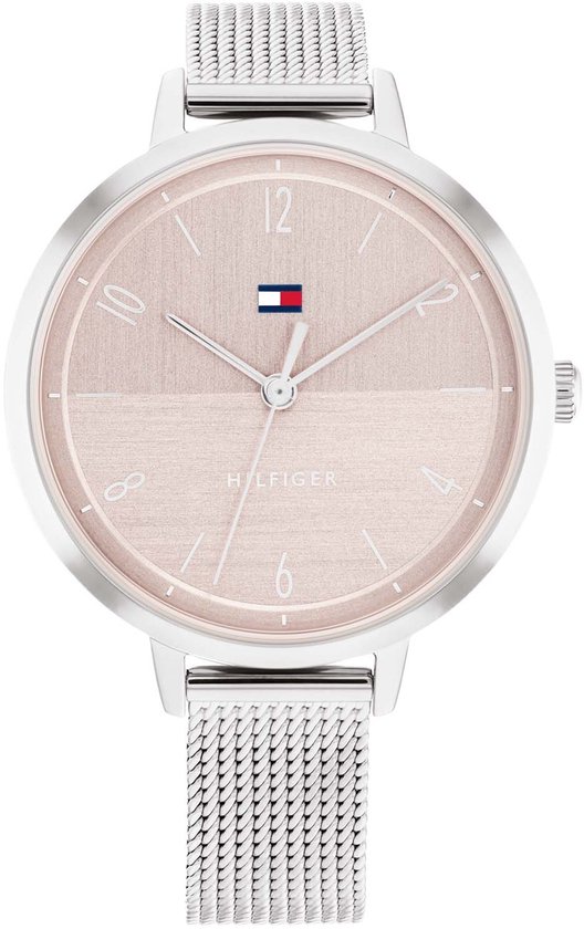 Tommy Hilfiger TH1782578 Dames Horloge - Florence - Mineraalglas - Staal - Zilverkleurig - 38 mm breed - Quartz - Vouw/Vlindersluiting