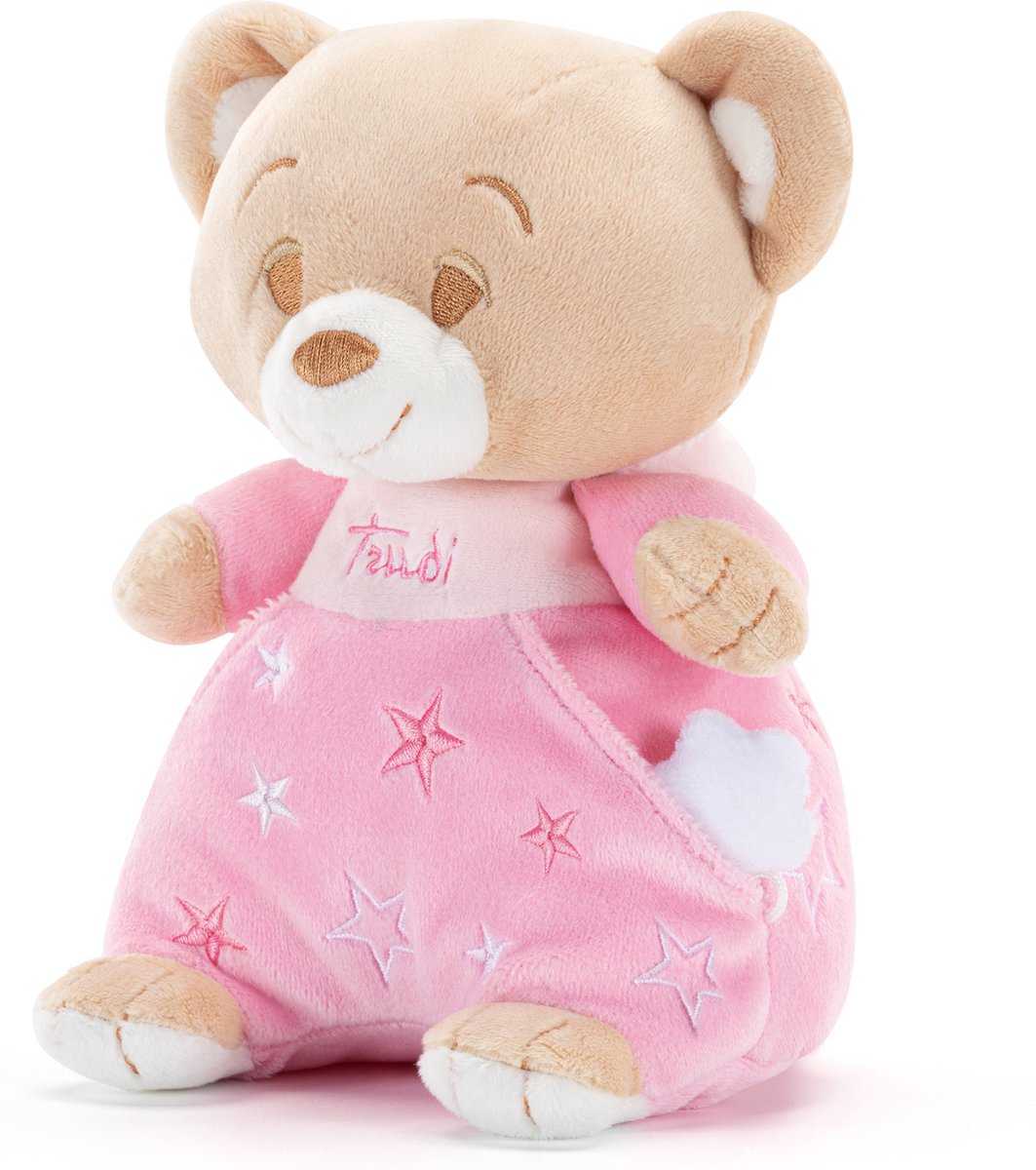 Trudi Knuffel Roze 18 cm - Hoge kwaliteit pluche knuffel - Knuffeldier voor jongens en meisjes - Bruin Roze - 12x18x11 cm maat S