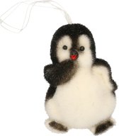 1x Kersthangers figuurtjes pinguins 9 cm - Pinguin/vogel thema kerstboomhangers