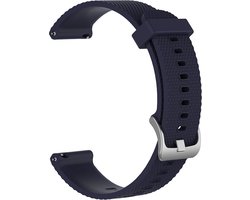 Siliconen bandje - geschikt voor Huawei Watch GT 2 42 mm / GT 3 42 mm Active / Elegant / GT 3 Pro 43 mm en Polar Ignite 2 / 3 / Pacer / Unite - donkerblauw