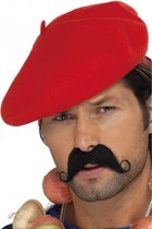 Rode baret - Hoofdeksel rood van vilt