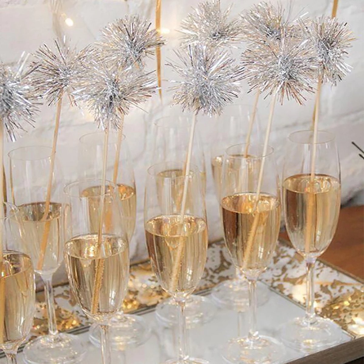 ALINK Cocktailspiesen, vuurwerksticks, prikkers, cocktails, decoratie, gebruikt voor cocktailpartydecoraties, kleurrijke tandenstokers, vruchten, palmen, 100 stuks