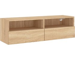 vidaXL - Tv-wandmeubel - 100x30x30 - cm - bewerkt - hout - sonoma - eikenkleurig