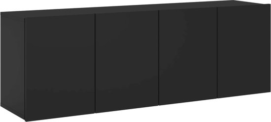 vidaXL Tv-meubel 80x36x50 cm bewerkt hout betongrijs, tv kast, wandkast, tv dressoir, opbergkast, tv kastje, tv wandmeubel, wandmeubel, dressoir