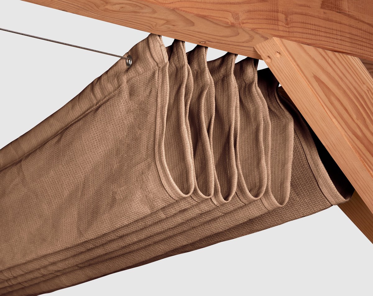 Platinum Sun & Shade Coolfit voile d'ombrage rétractable, B200xL300cm, Sable