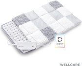 Wellcare 120235 Rustgevende verwarmingskussen met geweven patchwork hoes | 4D DWF-technologie | 30 x 40 cm | Comfortabel fleece, mesh, baby en gevlochten fleece