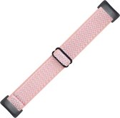 Nylon bandje - geschikt voor Fitbit Charge 5 / Charge 6 - roze