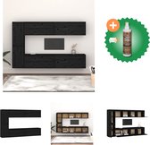 vidaXL Tv-meubelen 6 st massief grenenhout zwart - Kast - Inclusief Houtreiniger en verfrisser