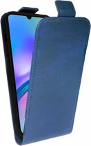 Rosso Element Verticale Flip Case Geschikt voor Samsung Galaxy A05s | Portemonnee Book Case | Hoesje met Pasjeshouder | Magneetsluiting | Twee Pasjes | Blauw