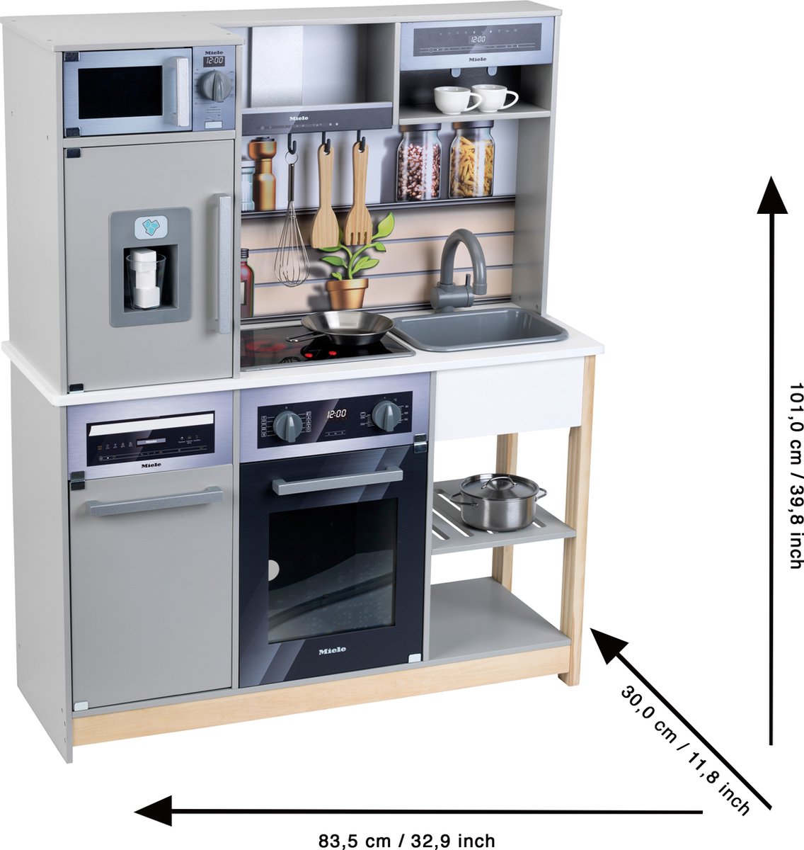 Klein Toys Miele houten speelgoedkeuken - incl. bijpassende accessoires, licht- en geluidseffecten - multicolor — afbeelding 6