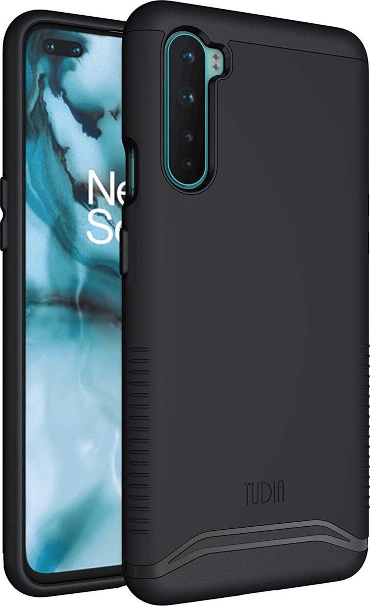 Tudia OnePlus Nord Hoesje DualShield Merge Zwart