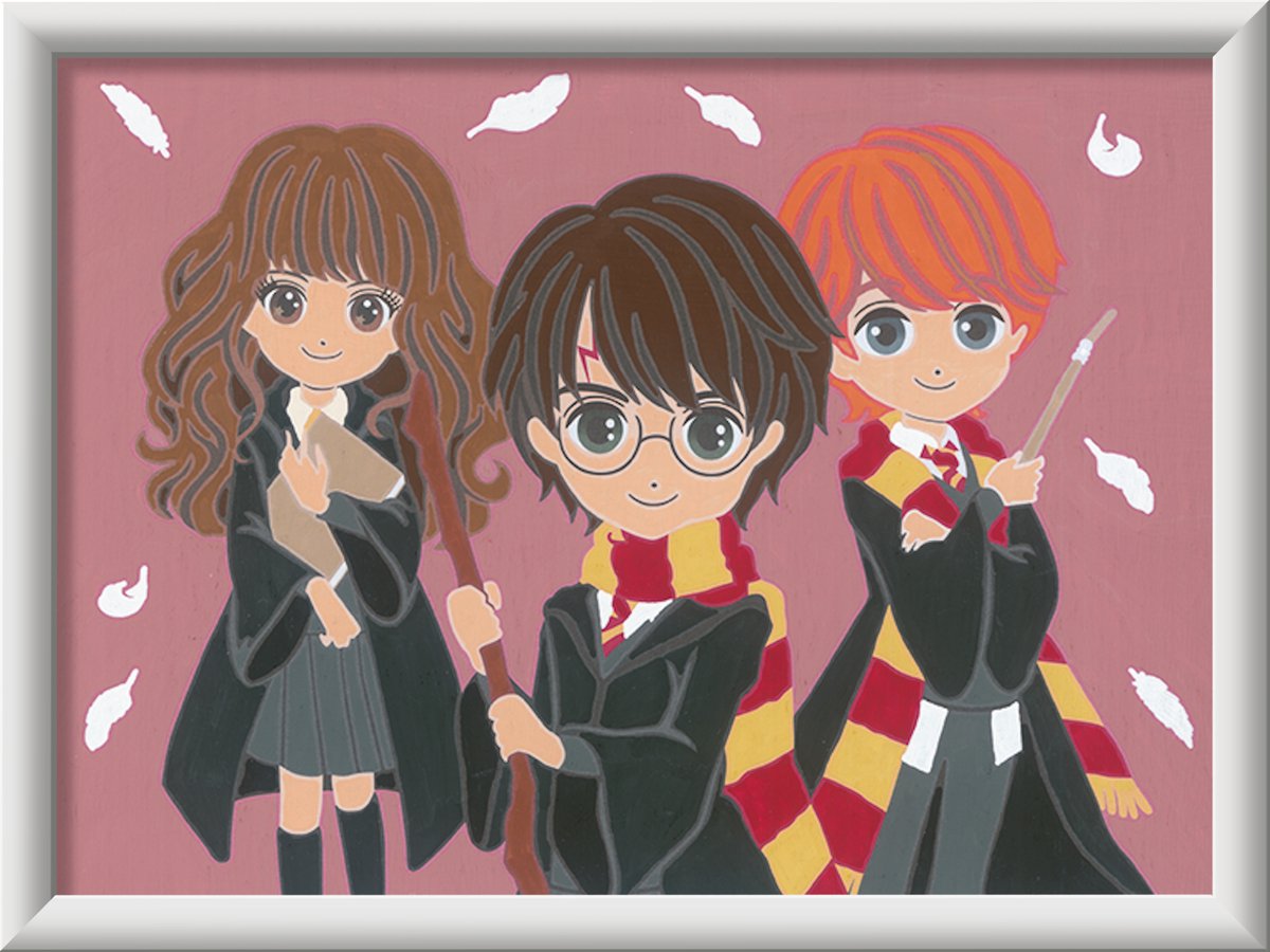 Ravensburger CreArt 29297 - Hermine - Peinture par numéros Harry Potter pour Enfants à partir de 7 Ans, Set de Peinture avec Cadre, Pinceau et peintures acryliques, Cadeau pour Filles et garçons