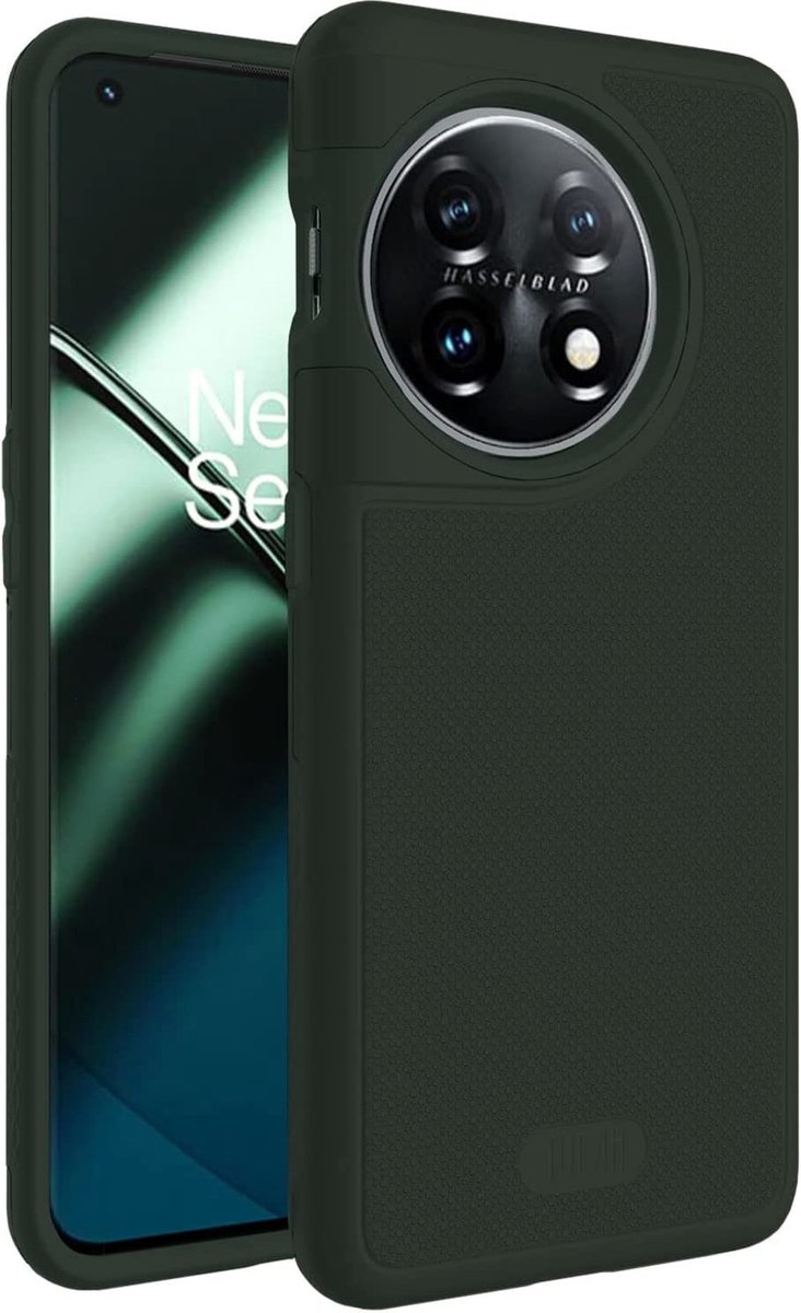 Tudia OnePlus 11 Hoesje MergeGrip DualShield Groen