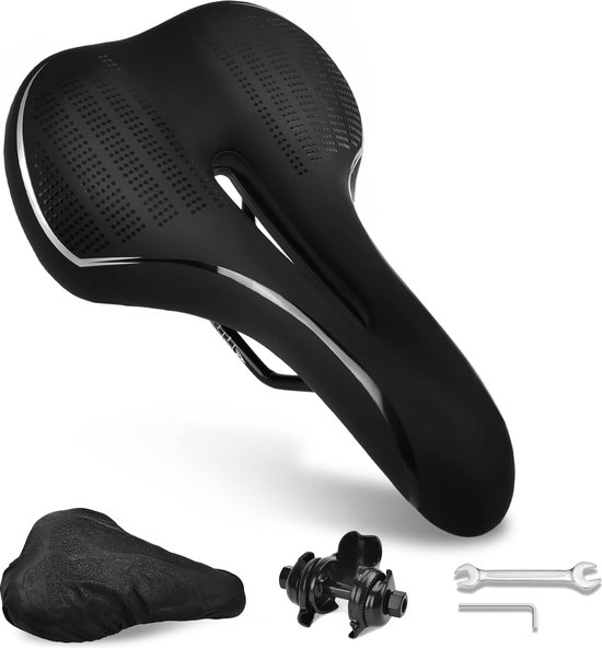 Fietszadel voor heren, comfortabel, fietszadel, gel, MTB-zadel voor dames en heren, hol fietszadel, racefiets, zadel, mountainbike accessoires
