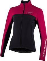 Nalini - Femme - Veste de cyclisme d'hiver - Veste de cyclisme chaude - Rouge - Zwart - NEW ROAD LADY JKT - XXL