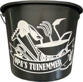 Cadeau Emmer-Opa's Tuinemmer-12 Liter-Zwart-Cadeau-Geschenk-Gift-Kado-Vaderdag-Verjaardag