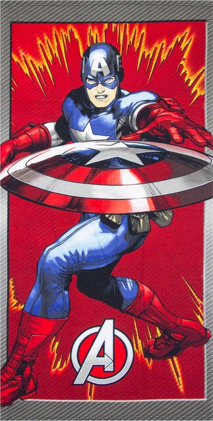 Marvel Avengers Handdoek / Strandlaken - 140 x 70 cm - Captain America - Sneldrogend