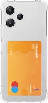 Transparant Dun TPU Hoesje met Pasjeshouder Geschikt voor Xiaomi Redmi 12 | Back Cover | Schokbestendig | Ultra Dun | Kaarthouder Achterkant | Shockproof | Doorzichtig