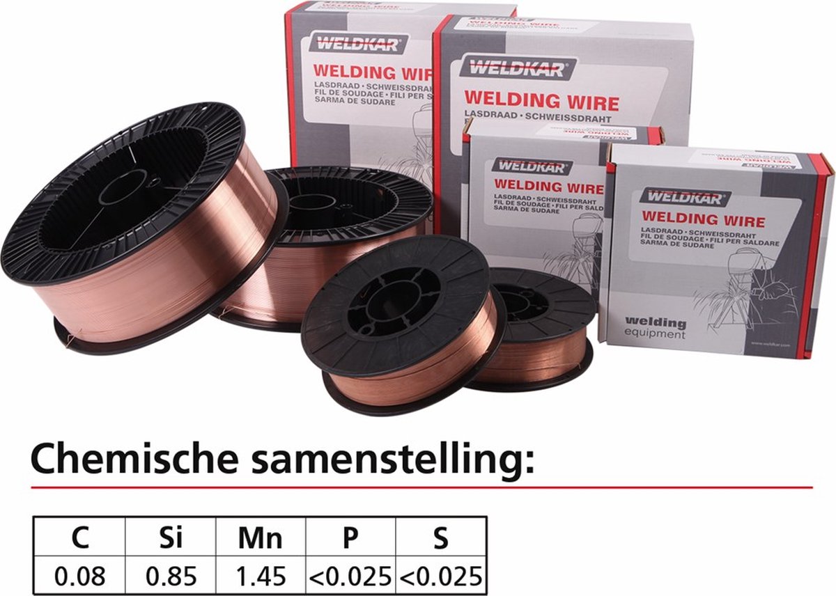Weldkar Mig-Lasdraad WK SG-2 - Ø 0.6mm 5.0kg norm./ps