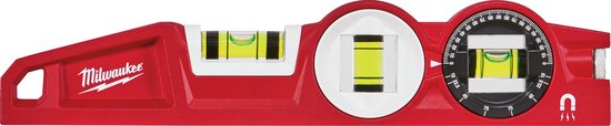 Milwaukee Block Torpedo Level With 360° Lockable Vial - Red/Black