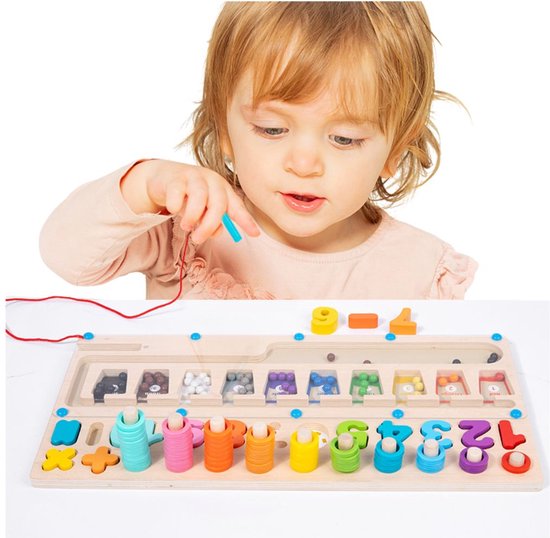 Voranti® - Montessori Speelgoed - Speelgoed 3 jaar - Educatief Speelgoed - Busy board - Educatieve Puzzel 3 jaar - Houten Speelgoed - Sensorisch Speelgoed - Sorteren - Ontwikkelings Speelgoed