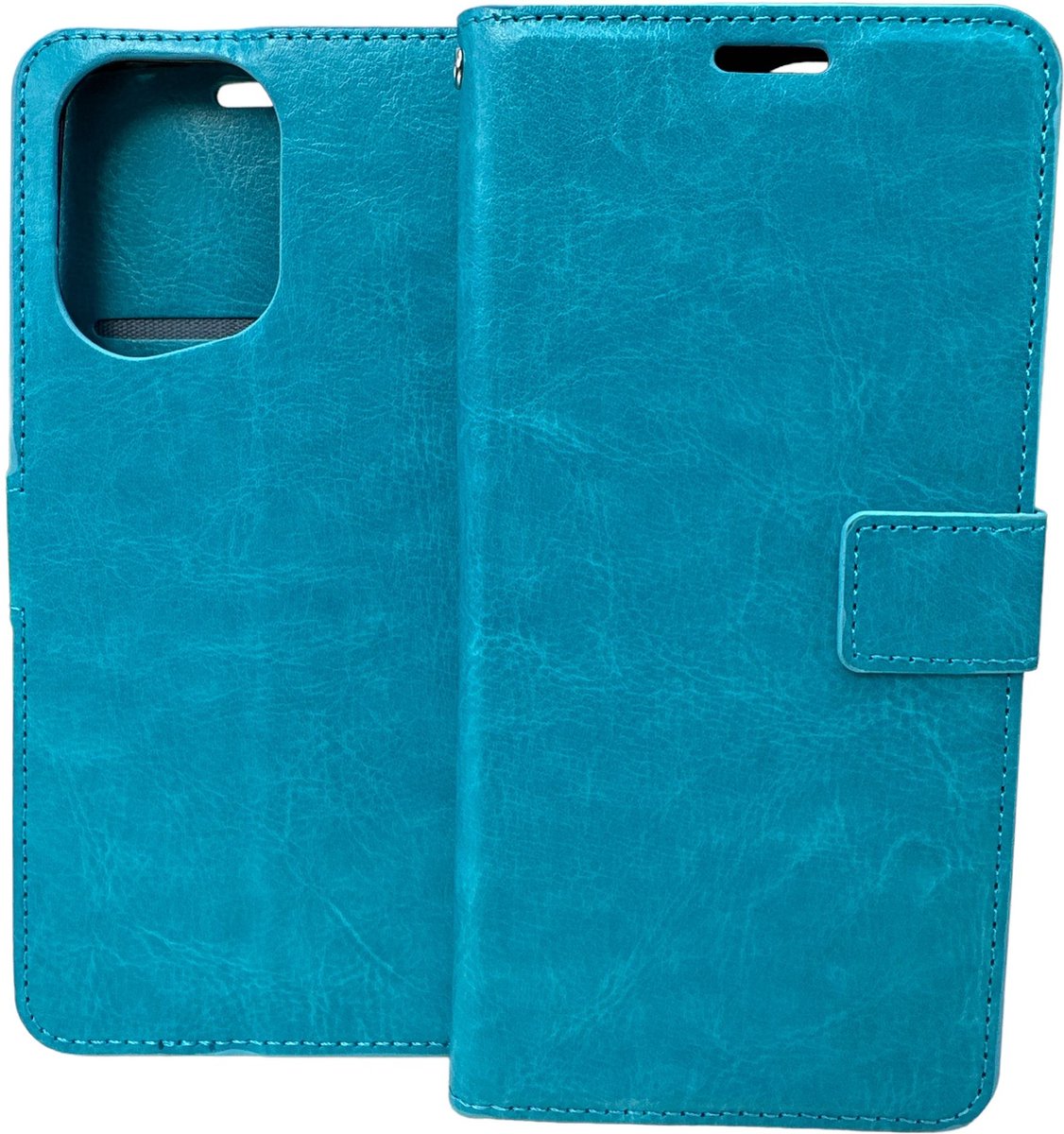 Portemonnee Book Case Hoesje Geschikt voor: Oppo Find X5 Pro - turquoise