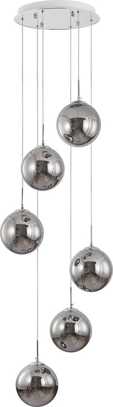 Hanglamp Voor Eetkamer, Slaapkamer, Woonkamer - Glass Serie - Bollamp 6xG9 - lichts excl. lichtbron - ROKERIG